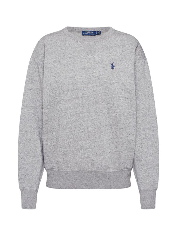 Polo Ralph Lauren Polo Ralph Lauren Sweater majica 'LS PO-LONG SLEEVE-KNIT'  siva