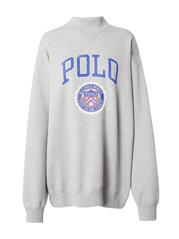 Polo Ralph Lauren Polo Ralph Lauren Sweater majica  plava / siva melange / svijetlonarančasta / bijela