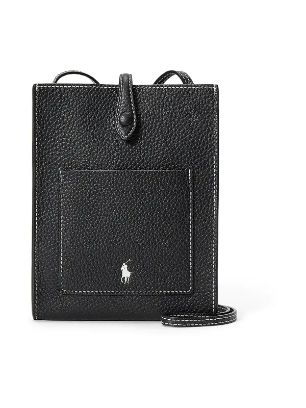 Polo Ralph Lauren Polo Ralph Lauren Torba preko ramena 'PLY'  crna / bijela