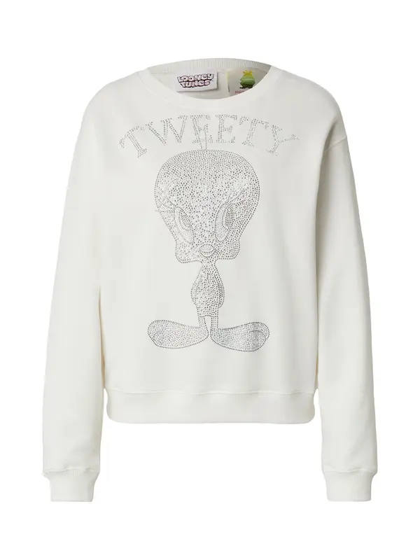 PRINCESS GOES HOLLYWOOD PRINCESS GOES HOLLYWOOD Sweater majica 'Tweety'  srebro / prljavo bijela