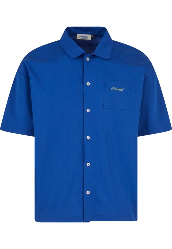 Prohibited Prohibited Košulja 'Ciao Amore'  mornarsko plava / svijetlozelena