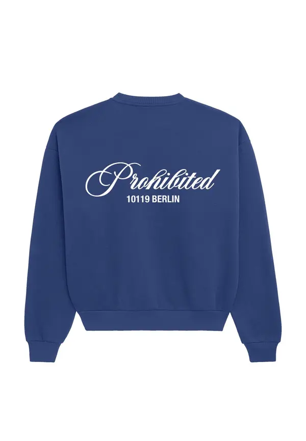 Prohibited Prohibited Sweater majica 'Hometown'  tamno plava / bijela