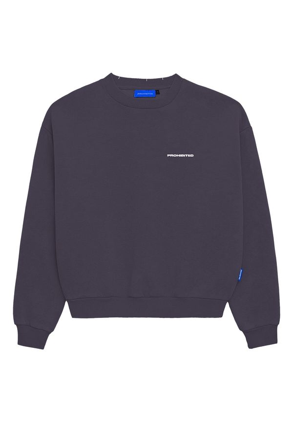 Prohibited Prohibited Sweater majica 'Star'  antracit siva / narančasta / bijela / prljavo bijela