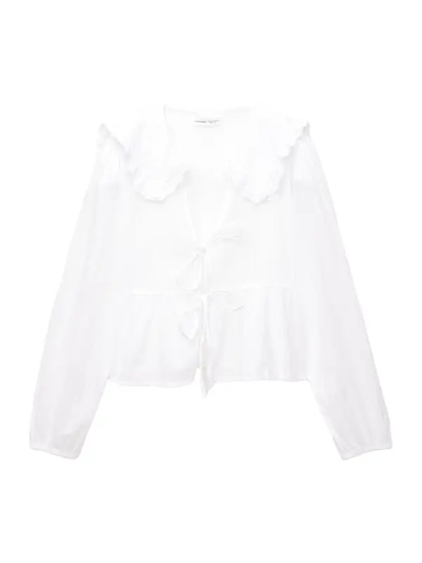 Pull&Bear Pull&Bear Bluza  bijela