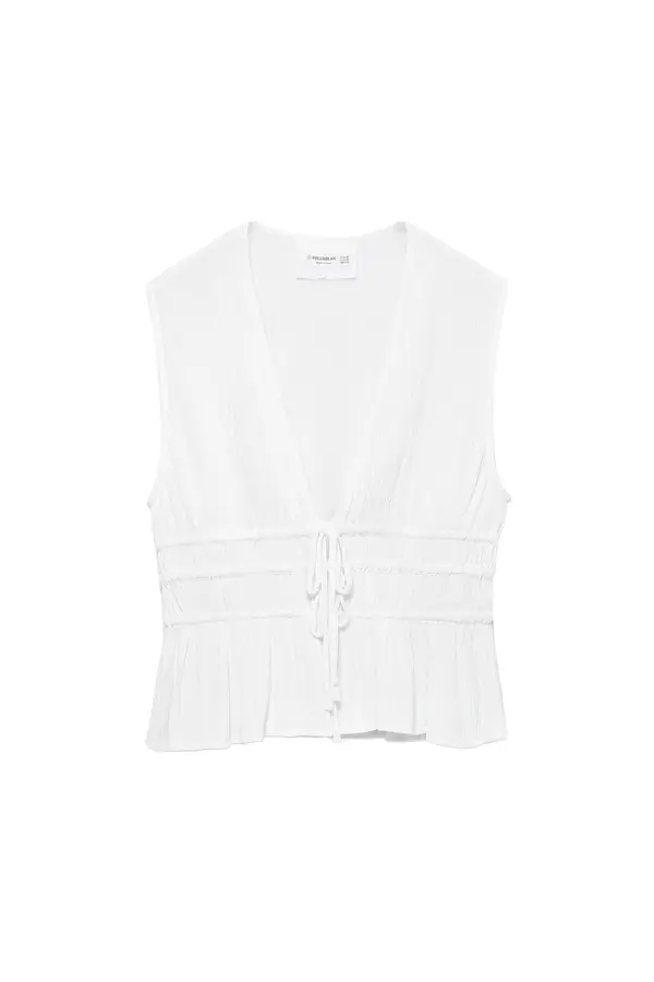 Pull&Bear Pull&Bear Bluza  bijela