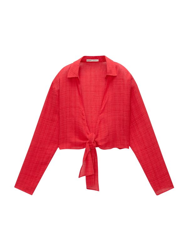 Pull&Bear Pull&Bear Bluza  crvena / lubenica roza