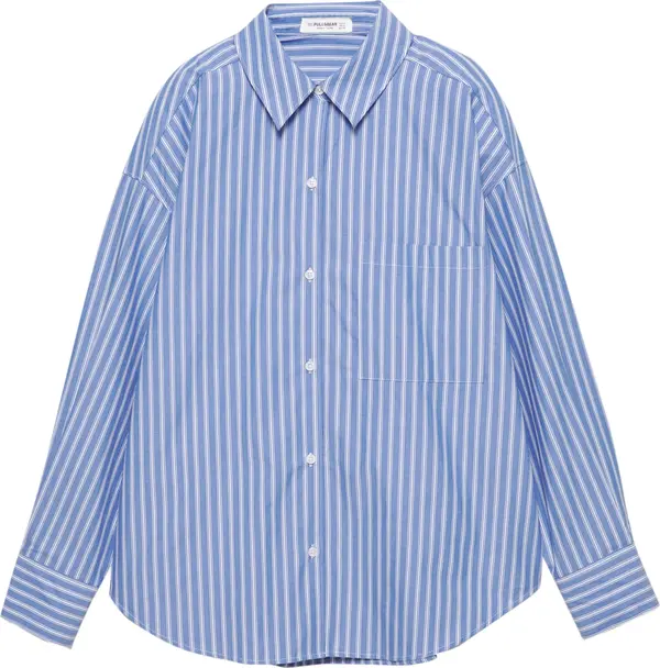 Pull&Bear Pull&Bear Bluza  kobalt plava / bijela