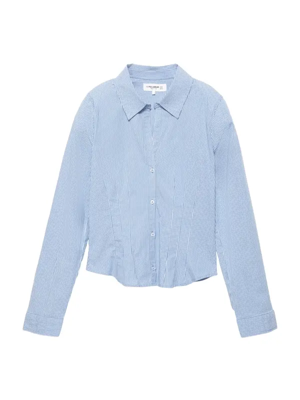 Pull&Bear Pull&Bear Bluza  kraljevsko plava / bijela