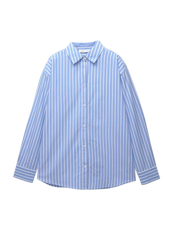 Pull&Bear Pull&Bear Bluza  plavi traper / bijela