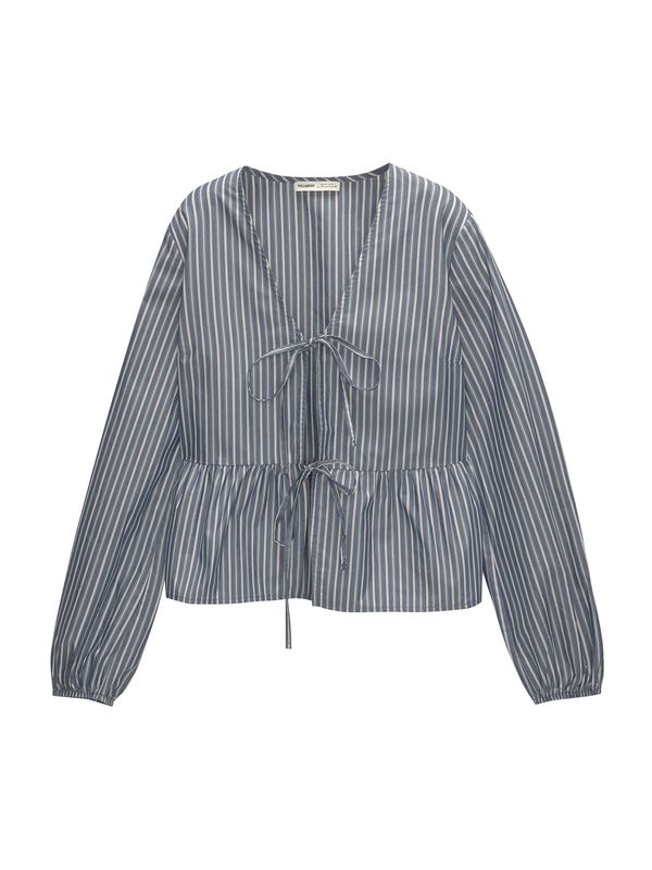 Pull&Bear Pull&Bear Bluza  plavi traper / zelena / prljavo bijela