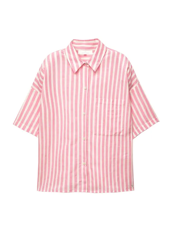 Pull&Bear Pull&Bear Bluza  roza / prljavo bijela