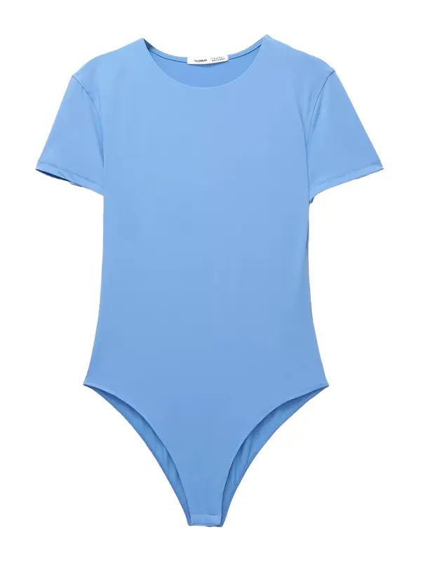 Pull&Bear Pull&Bear Bodi majica  azur