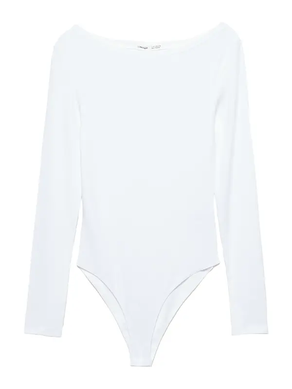 Pull&Bear Pull&Bear Bodi majica  bijela