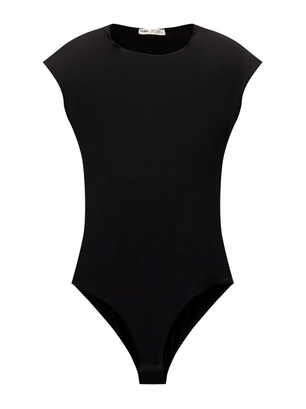 Pull&Bear Pull&Bear Bodi majica  crna