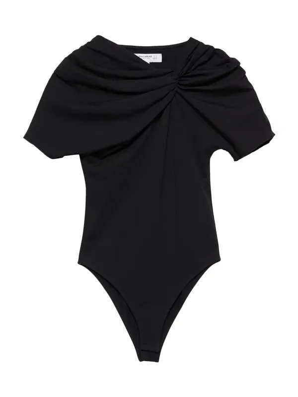 Pull&Bear Pull&Bear Bodi majica  crna