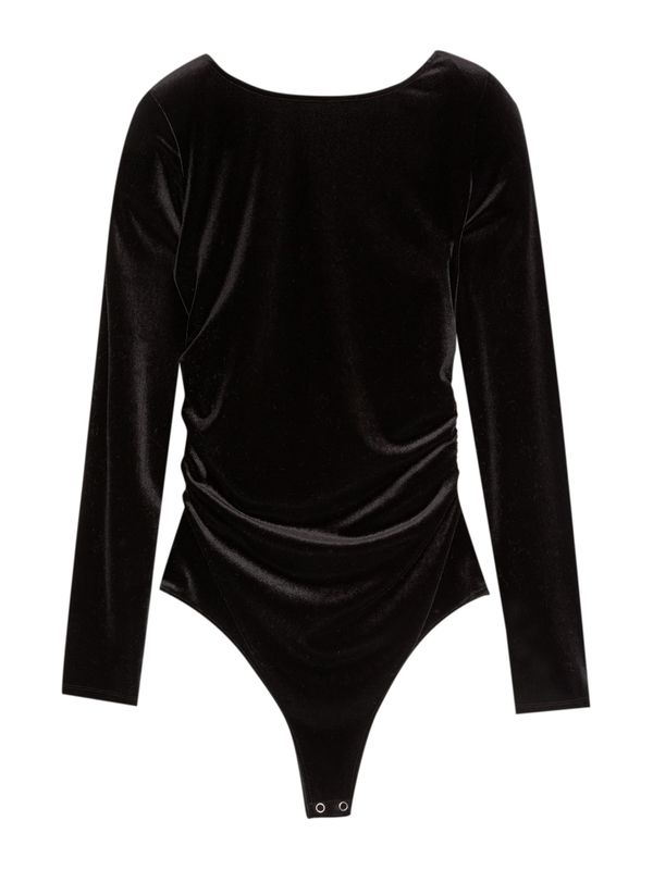 Pull&Bear Pull&Bear Bodi majica  crna