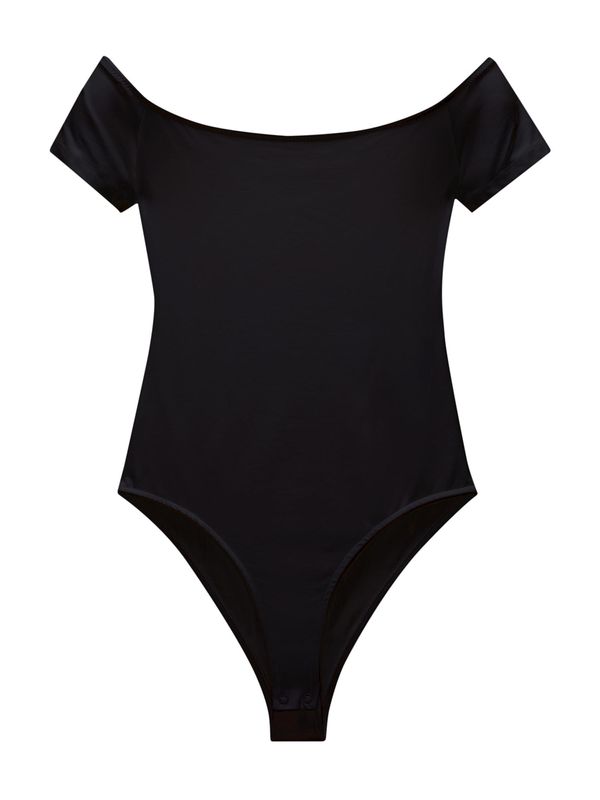 Pull&Bear Pull&Bear Bodi majica  crna