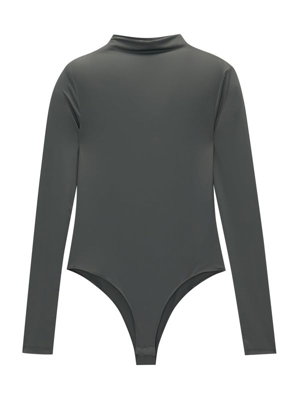 Pull&Bear Pull&Bear Bodi majica  grafit siva