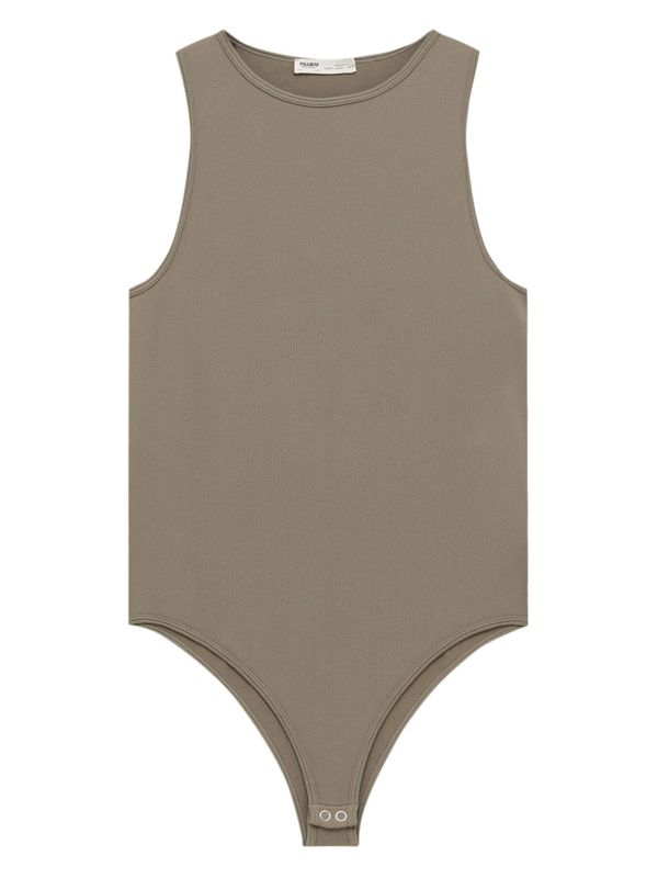 Pull&Bear Pull&Bear Bodi majica  smeđa