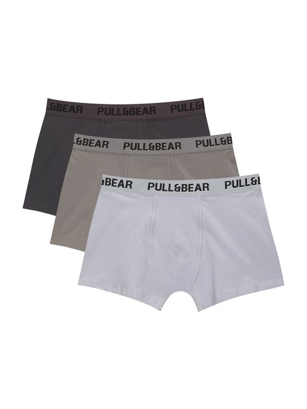 Pull&Bear Pull&Bear Bokserice  bazalt siva / bež siva / svijetlosiva