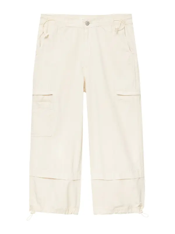 Pull&Bear Pull&Bear Cargo hlače  pastelno žuta