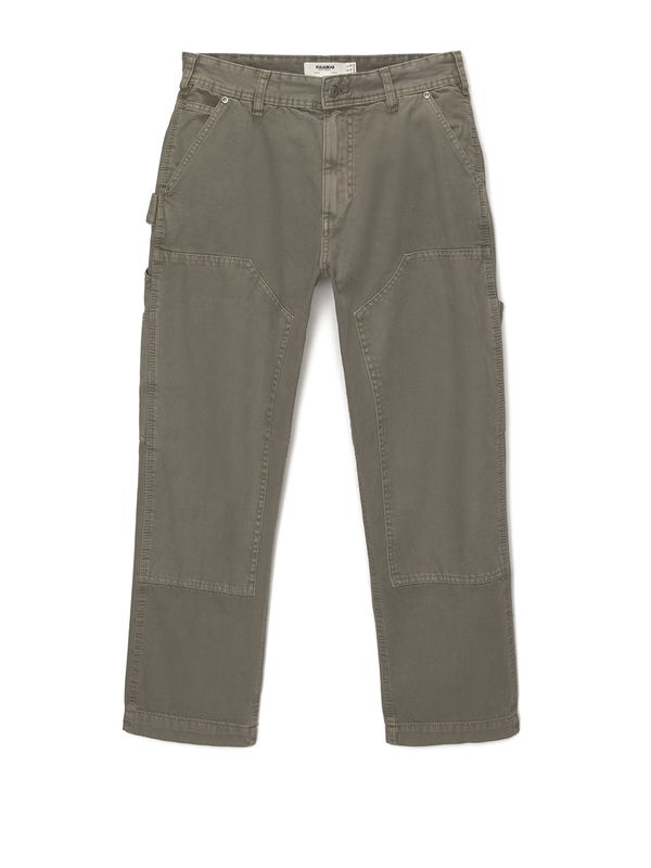 Pull&Bear Pull&Bear Cargo hlače  sivi traper