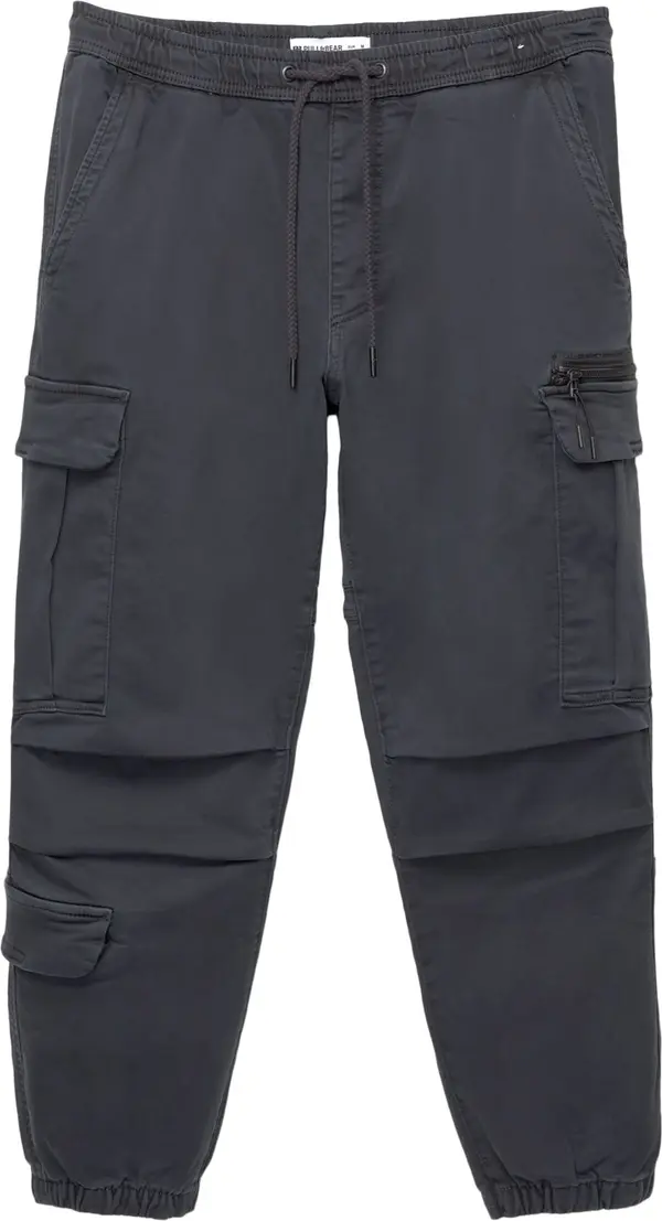 Pull&Bear Pull&Bear Cargo hlače  tamo siva