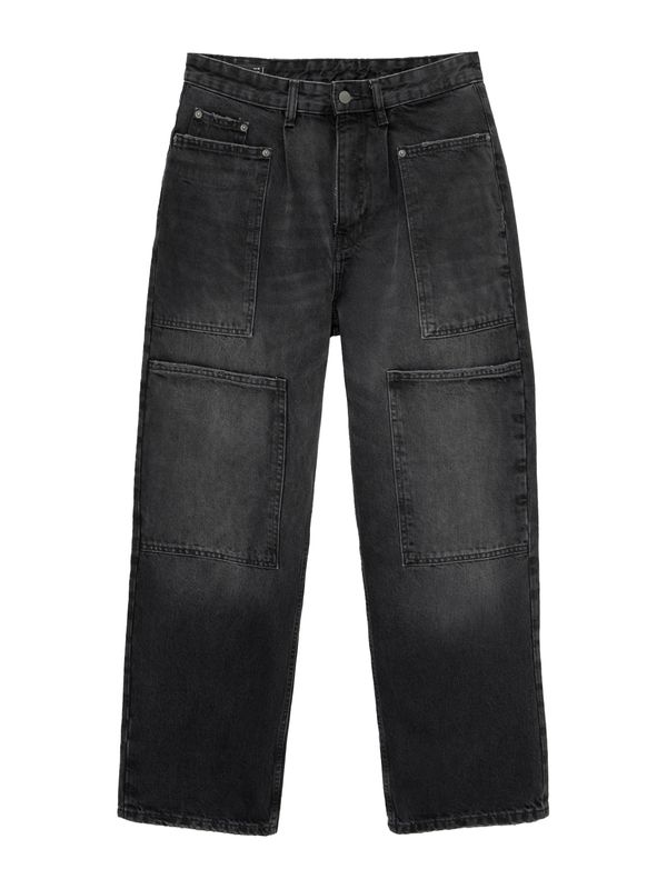 Pull&Bear Pull&Bear Cargo traperice  crni traper