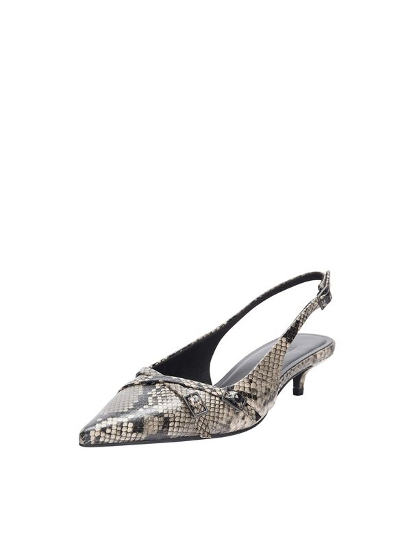 Pull&Bear Pull&Bear Cipele s potpeticom i otvorenom petom  bež / crna