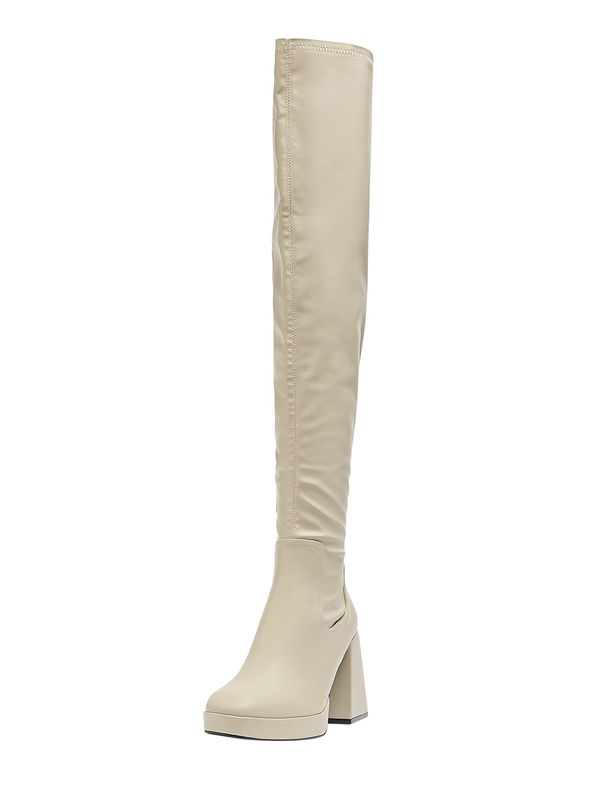 Pull&Bear Pull&Bear Čizme iznad koljena  svijetlosiva