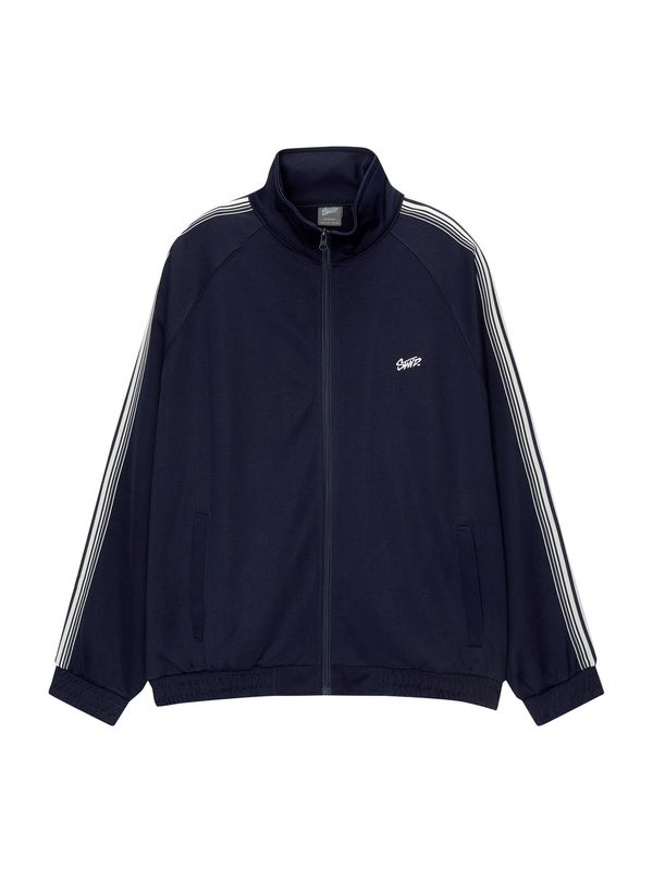 Pull&Bear Pull&Bear Gornji dio trenirke  mornarsko plava / bijela