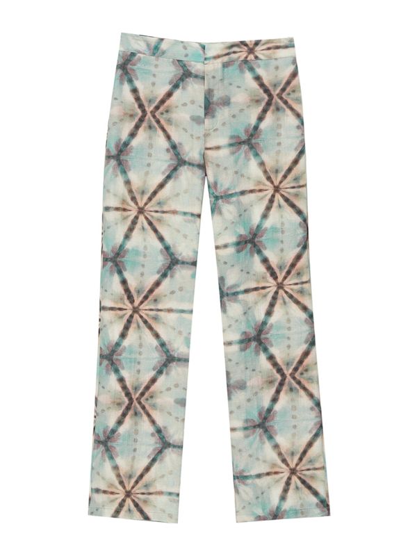 Pull&Bear Pull&Bear Hlače  bež / svijetlozelena / crna