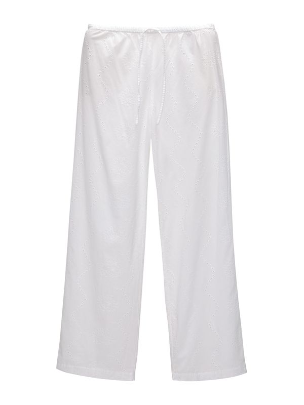 Pull&Bear Pull&Bear Hlače  bijela