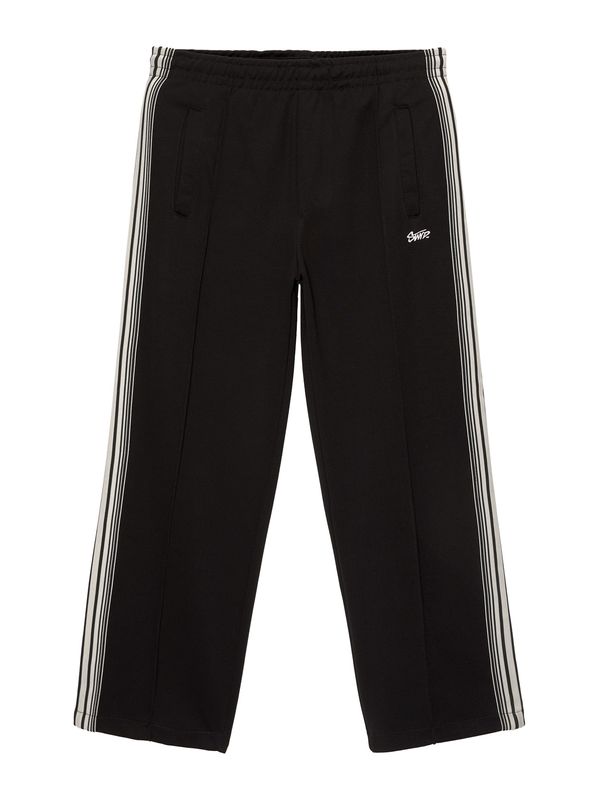 Pull&Bear Pull&Bear Hlače  crna / bijela