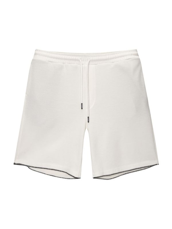 Pull&Bear Pull&Bear Hlače  crna / bijela