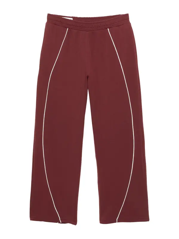 Pull&Bear Pull&Bear Hlače  jarko crvena / bijela