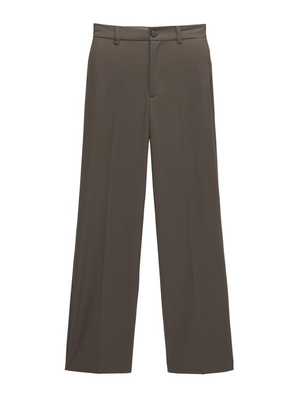 Pull&Bear Pull&Bear Hlače na crtu  čokolada