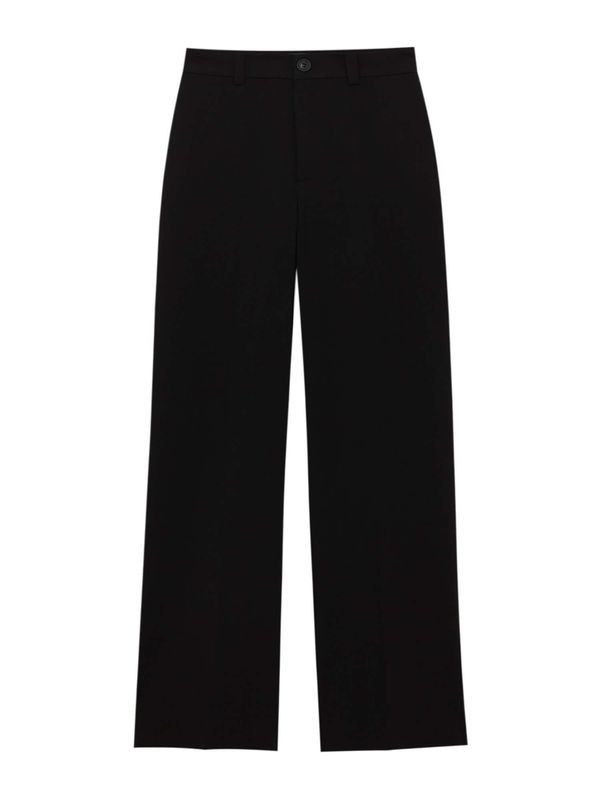 Pull&Bear Pull&Bear Hlače na crtu  crna