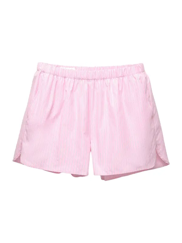 Pull&Bear Pull&Bear Hlače  roza / bijela