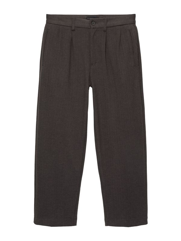 Pull&Bear Pull&Bear Hlače s naborima  antracit siva