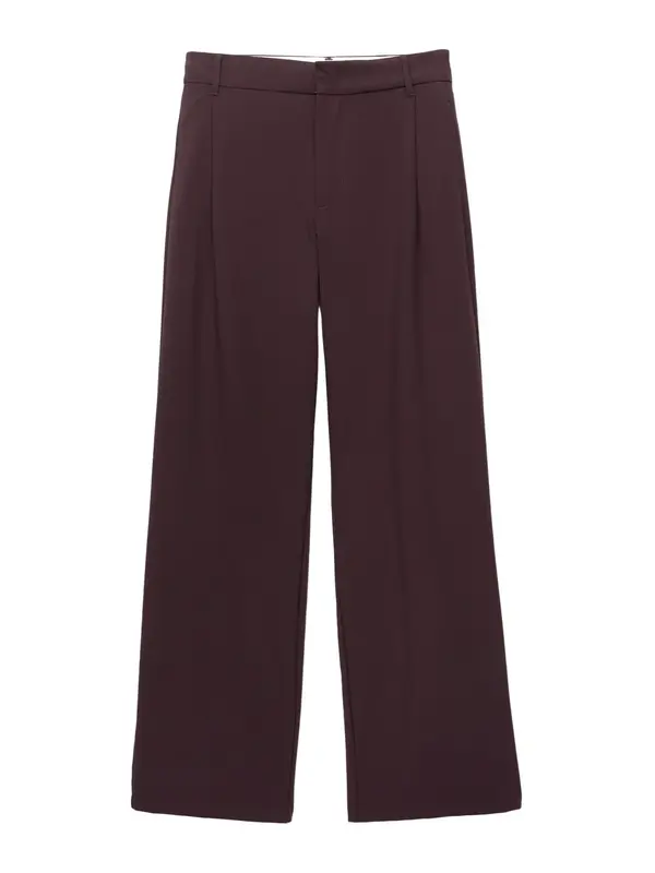 Pull&Bear Pull&Bear Hlače s naborima  boja vina