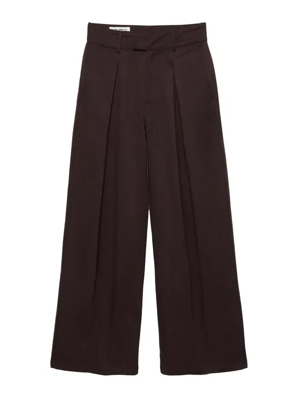 Pull&Bear Pull&Bear Hlače s naborima  burgund