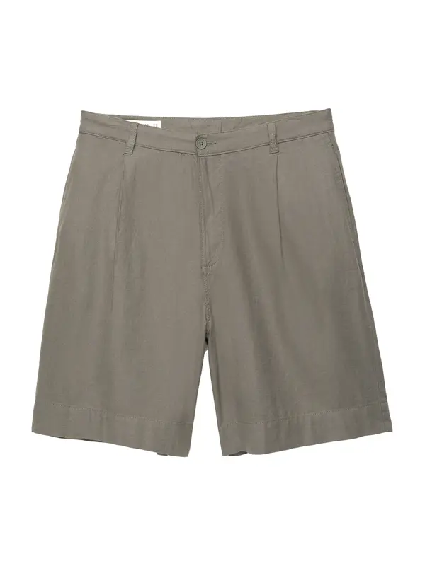 Pull&Bear Pull&Bear Hlače s naborima  kaki