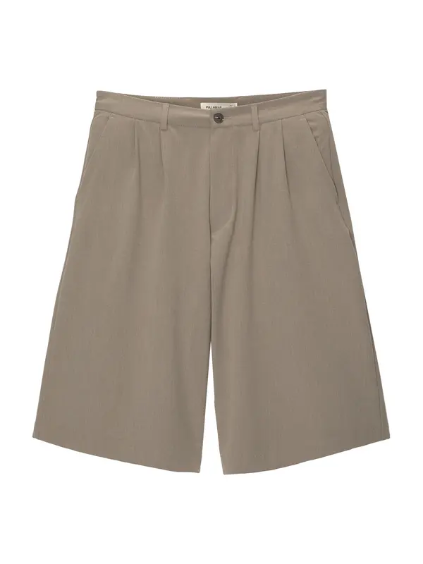 Pull&Bear Pull&Bear Hlače s naborima  siva