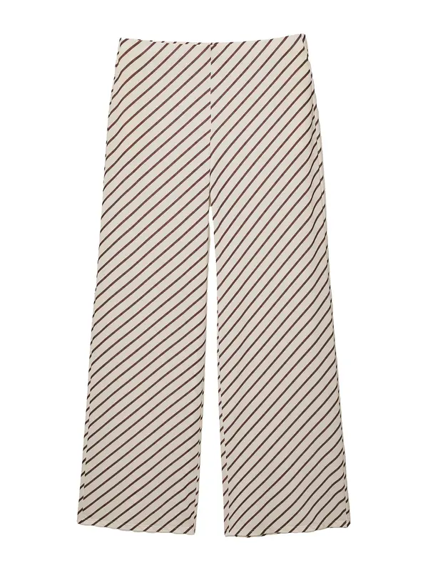 Pull&Bear Pull&Bear Hlače  smeđa / bijela