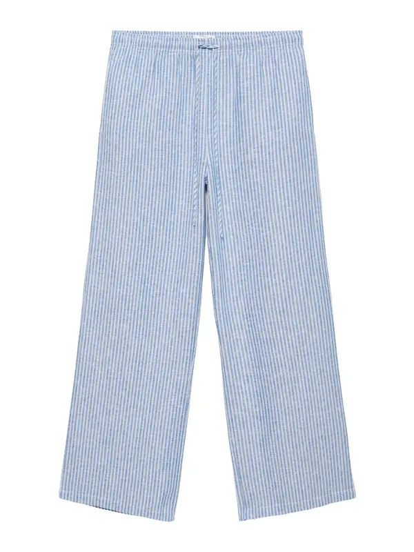 Pull&Bear Pull&Bear Hlače  svijetloplava / bijela