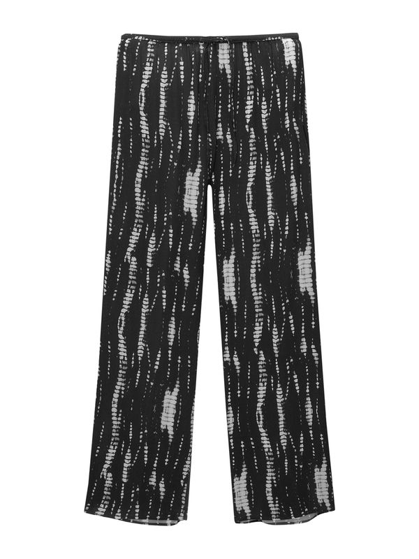 Pull&Bear Pull&Bear Hlače  svijetlosiva / crna