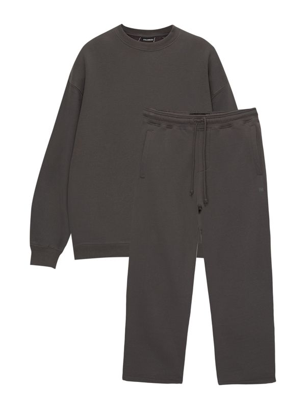 Pull&Bear Pull&Bear Jogging komplet  grafit siva