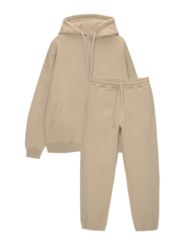 Pull&Bear Pull&Bear Jogging komplet  sivkasto bež