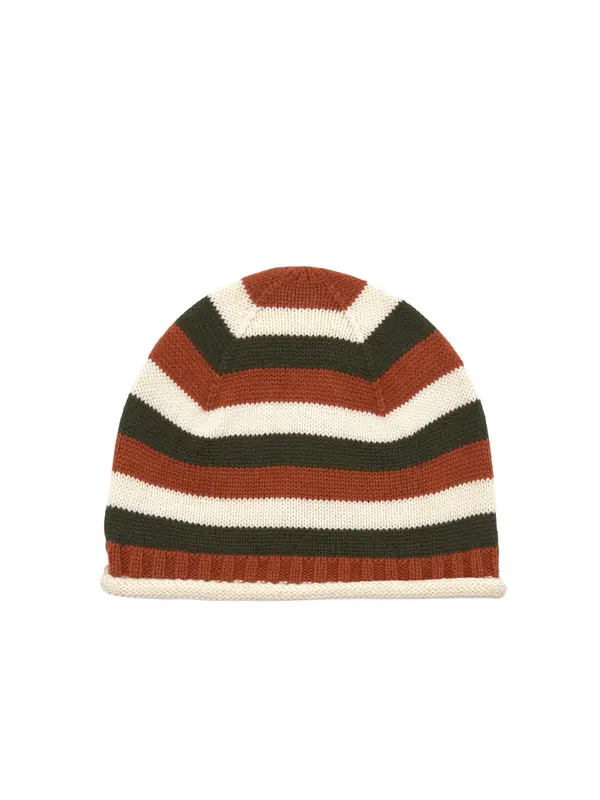 Pull&Bear Pull&Bear Kapa 'Gorro'  konjak / maslinasta / bijela